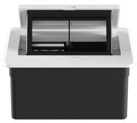 Выдвижной розеточный блок
Лючки DDSB,  для столов и мебели,  2 поста,  4 модуля,   цвет - белый,  металл,  IP 40,  DDSB4RW,  Donel
 - PULSAL.RU