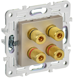 Розетка акустическая
Skandy,  2 пары,   цвет - шампань,  пластмасса,  SK-S40-K37,  IEK
 - PULSAL.RU