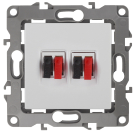 Розетка акустическая
Эра 12,  2 пары,   цвет - белый,  пластмасса,  Б0027461,  12-3112-01,  ЭРА
 - PULSAL.RU