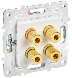 Розетка акустическая
Skandy,  2 пары,   цвет - белый,  пластмасса,  SK-S40-K01,  IEK
 - PULSAL.RU