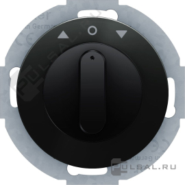 Жалюзийный поворотный выключатель
R.Classic,  без фиксации,  без подсветки,   цвет - черный глянцевый,  пластмасса,  38122145,  3812 21 45,  Berker
 - PULSAL.RU