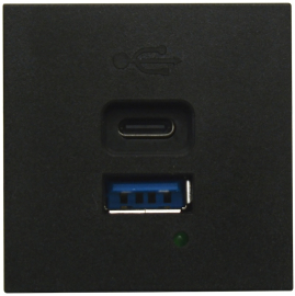 Зарядка USB 3.0A, 65W, quick charge
Лючки DDSB,  Лючки DFB,  USB type-C 5V,  USB type-A 5V,  двойная,   цвет - черный матовый,  пластмасса,  DUSB3000ANAF,  Donel
 - PULSAL.RU