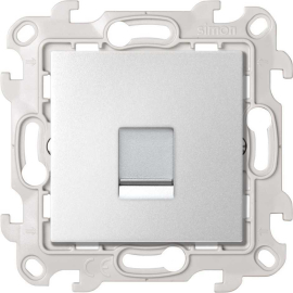 Розетка компьютерная RJ45 Cat.6 (UTP)
Simon 24 Harmonie,  одинарная,   цвет - алюминий,  пластмасса,  2410599-033,  Simon
 - PULSAL.RU