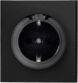 Розетка
Miele Strong,  со шторками,  с крышкой,  с заземлением,  одинарная,  винтовые клеммы,   цвет - антрацит,  пластмасса,  KR-78-0702-5,  Kranz
 - PULSAL.RU