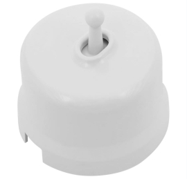 Переключатель
Лизетта,  одноклавишный,  без подсветки,   цвет - белый,  пластмасса,  B1-231-21,  Bironi
 - PULSAL.RU