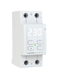 Реле напряжения с транзитом нуля 1P+N Relay welrok, 1НО, 63А, 220В AC, D6-63 TN, Welrok - PULSAL.RU