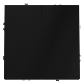 Кнопка Н.О.
S70,  двухклавишный,   цвет - черный матовый,  пластмасса,  VLS020608,  Voltum
 - PULSAL.RU