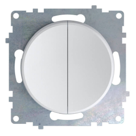 Выключатель
Garda,  Florence,  двухклавишный,  без подсветки,   цвет - белый,  пластмасса,  1E31501300,  2172776,  OneKeyElectro
 - PULSAL.RU