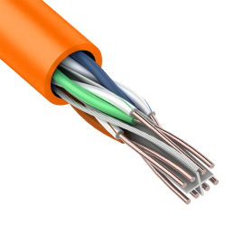 REXANT Кабель витая пара U/UTP, категория 6, ZH нг(А)-HF, 4PR, 23AWG, внутренний, оранжевый, 305 м