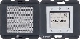 Стерео-радиоприемник с RDS - комплект с динамиком для моно
K.1,   цвет - антрацит матовый,  пластмасса,  28807006,  2880 70 06,  Berker
 - PULSAL.RU