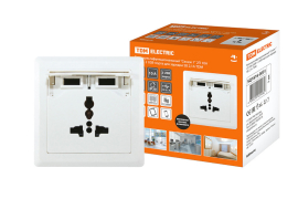 Мультиформатная электрическая розетка с зарядкой USВ-A, 5В 2,1А (моноблок)
Сенеж,  USB type-A 5V,  Электр. с USB,  двойная,   цвет - белый,  пластмасса,  SQ1816-0001,  TDM
 - PULSAL.RU