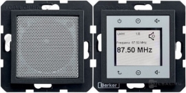 Стерео-радиоприемник с RDS - комплект с динамиком для моно
B.3,  B.7,   цвет - антрацит матовый,  пластмасса,  28801606,  2880 16 06,  Berker
 - PULSAL.RU