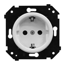 Розетка
Шедель Бриз,  без шторок,  с заземлением,  одинарная,  винтовые клеммы,   цвет - белый матовый,  пластмасса,  B3-101-21M,  Bironi
 - PULSAL.RU