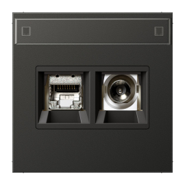 Розетка одиночная TV+RJ45
LS 990,  LS-design,  телевизионная (TV),  одинарная,   цвет - антрацит,  металл,  MMDAL4521AN,  JUNG
 - PULSAL.RU