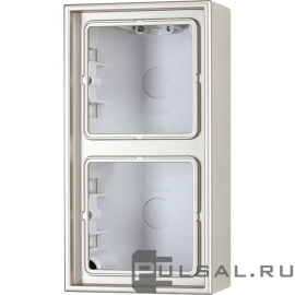 Накладная коробка c рамкой
LS 990,  LS 1912,   цвет - нержавеющая сталь,  пластмасса,  ES2582A-L,  ES 2582 A-L,  JUNG
 - PULSAL.RU