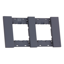 Рамка
Soft Touch,  2 поста,   цвет - грифель матовый,  горизонтальная,  пластмасса,  AA4802M2AL,  MEITON
 - PULSAL.RU