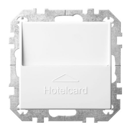 Выключатель карточный
Epsilon,  Retro Liregus,  с подсветкой,   цвет - белый матовый,  пластмасса,  IVKJ2.10-204-01.R/WWM,  LIREGUS
 - PULSAL.RU