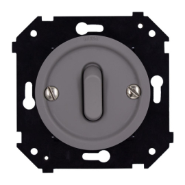 Переключатель
Шедель Бриз,  одноклавишный,  без подсветки,   цвет - титан матовый,  пластмасса,  B3-221-26M,  Bironi
 - PULSAL.RU