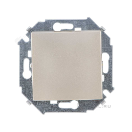 Выключатель
Simon 15,  одноклавишный,  без подсветки,   цвет - шампань,  пластмасса,  1591101-034,  Simon
 - PULSAL.RU