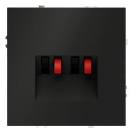 Розетка акустическая
S70,  2 пары,   цвет - черный матовый,  пластмасса,  VLS060308,  Voltum
 - PULSAL.RU