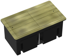 Встраиваемый розеточный блок со сдвижными крышками
Лючки DDSB,  для столов и мебели,  2 поста,  4 модуля,   цвет - латунь античная,  металл,  DDSB4ZOB,  Donel
 - PULSAL.RU