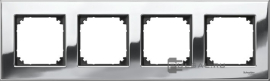 Рамка
M-Elegance,  4 поста,   цвет - хром,  вертикальная,  горизонтальная,  металл,  MTN403439,  MEG403439,  Merten
 - PULSAL.RU