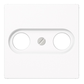 Накладка
R1,  R2,  R3,  телевизионная (TV),  радио (R),  двойная,   цвет - белый глянцевый,  пластмасса,  86204WE,  Wedder
 - PULSAL.RU