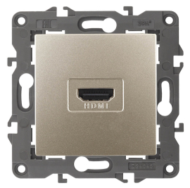 Розетка HDMI
Elegance,   цвет - шампань,  пластмасса,  Б0034335,  14-3114-04,  ЭРА
 - PULSAL.RU
