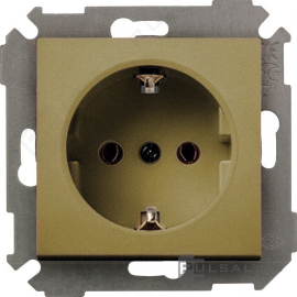 Розетка
Simon 34,  без шторок,  с заземлением,  одинарная,  винтовые клеммы,   цвет - бронза,  пластмасса,  34432-036,  Simon
 - PULSAL.RU