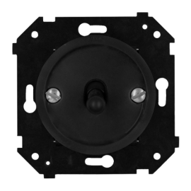 Кнопка Н.О тумблерная
Шедель Бриз,  одноклавишный,   цвет - черный матовый,  пластмасса,  B3-230-23M-PB,  Bironi
 - PULSAL.RU