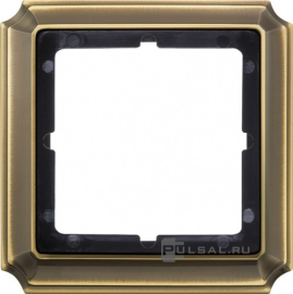 Рамка
Antique,  1 пост,   цвет - античная латунь,  вертикальная,  горизонтальная,  металл,  MTN483143,  MEG483143,  Merten
 - PULSAL.RU