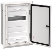 Щит TITAN 5 ЩРв -24 (1х24), Titan 5, встраиваемый, IP 31,  модулей - 24, металл,  цвет - белый, TI5-50-V-024-31, IEK - PULSAL.RU