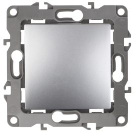 Выключатель
Эра 12,  одноклавишный,  без подсветки,   цвет - алюминий,  пластмасса,  Б0014623,  12-1101-03,  ЭРА
 - PULSAL.RU