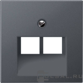 Накладка
ECO profi и ECO profi Standart,  ECO profi design (ECO Profi Deco),  двойная,   цвет - антрацит матовый,  пластмасса,  EP569-2BFPLUAAN,  EP 569-2 BFPLUA AN,  JUNG
 - PULSAL.RU