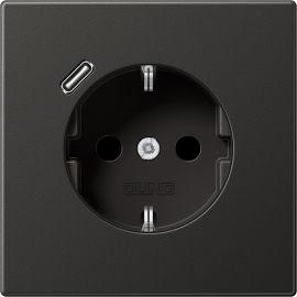 Розетка USB C с электрической розеткой
LS 990,  LS-design,  FD-design,  USB type-C 5V,  Электр. с USB,  одинарная,   цвет - антрацит,  металл,  AL1520-18CAN,  AL 1520-18 C AN,  JUNG
 - PULSAL.RU