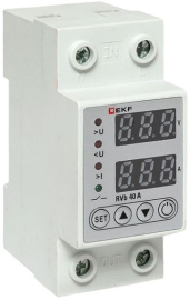 Реле напряжения и тока с дисп. RVb 40A EKF PROxima, 1НО, 40А, 220В AC, rvb-m40a, EKF - PULSAL.RU