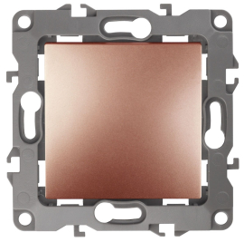 Кнопка Н.О. 
Эра 12,  одноклавишный,   цвет - медь,  пластмасса,  Б0047838,  12-1111-14,  ЭРА
 - PULSAL.RU