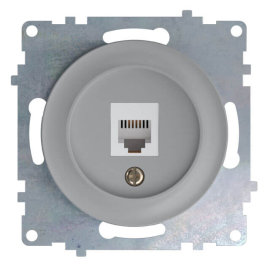 Розетка телефонная
Garda,  Florence,  одинарная,   цвет - серый,  пластмасса,  1E20601302,  2172838,  OneKeyElectro
 - PULSAL.RU