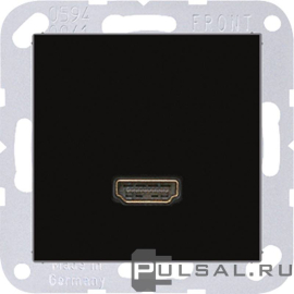 Розетка HDMI
A VIVA,  A 500,  A creation,  A 550,  A flow,   цвет - черный,  пластмасса,  MAA1112SW,  MA A 1112 SW,  JUNG
 - PULSAL.RU