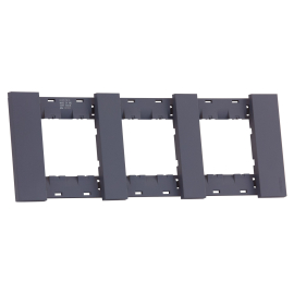 Рамка
Soft Touch,  3 поста,   цвет - грифель матовый,  горизонтальная,  пластмасса,  AA4802M3AL,  MEITON
 - PULSAL.RU