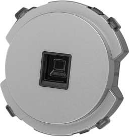 Розетка компьютерная RJ45 Cat.5 (UTP)
Байкал,  одинарная,   цвет - платина,  пластмасса,  SQ1819-0314,  TDM
 - PULSAL.RU