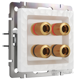 Розетка акустическая
Hammer,  2 пары,   цвет - белый,  пластмасса,  W1285001,  a052011,  Werkel
 - PULSAL.RU