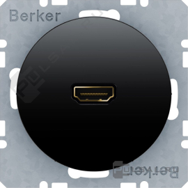 Розетка HDMI с прямым гнездом
R.1,  R.3,  R.8,   цвет - черный глянцевый,  пластмасса,  3315422045,  33 1542 20 45,  Berker
 - PULSAL.RU