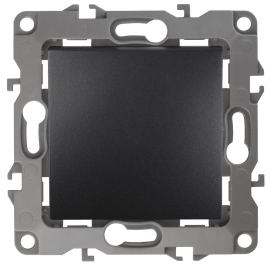 Кнопка Н.О. 
Эра 12,  одноклавишный,   цвет - антрацит,  пластмасса,  Б0047834,  12-1111-05,  ЭРА
 - PULSAL.RU