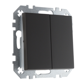 Кнопка Н.О.
Epsilon,  Retro Liregus,  двухклавишный,   цвет - черно-коричневый матовый,  пластмасса,  IIJ5.10-203-01.R/ON59,  29-206,  LIREGUS
 - PULSAL.RU